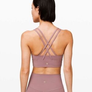Lululemon energy long line purple sports bra 6